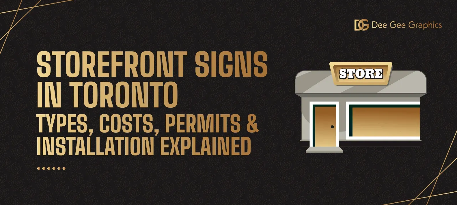 Custom storefront sign installation for a Toronto business by DeeGee Graphics