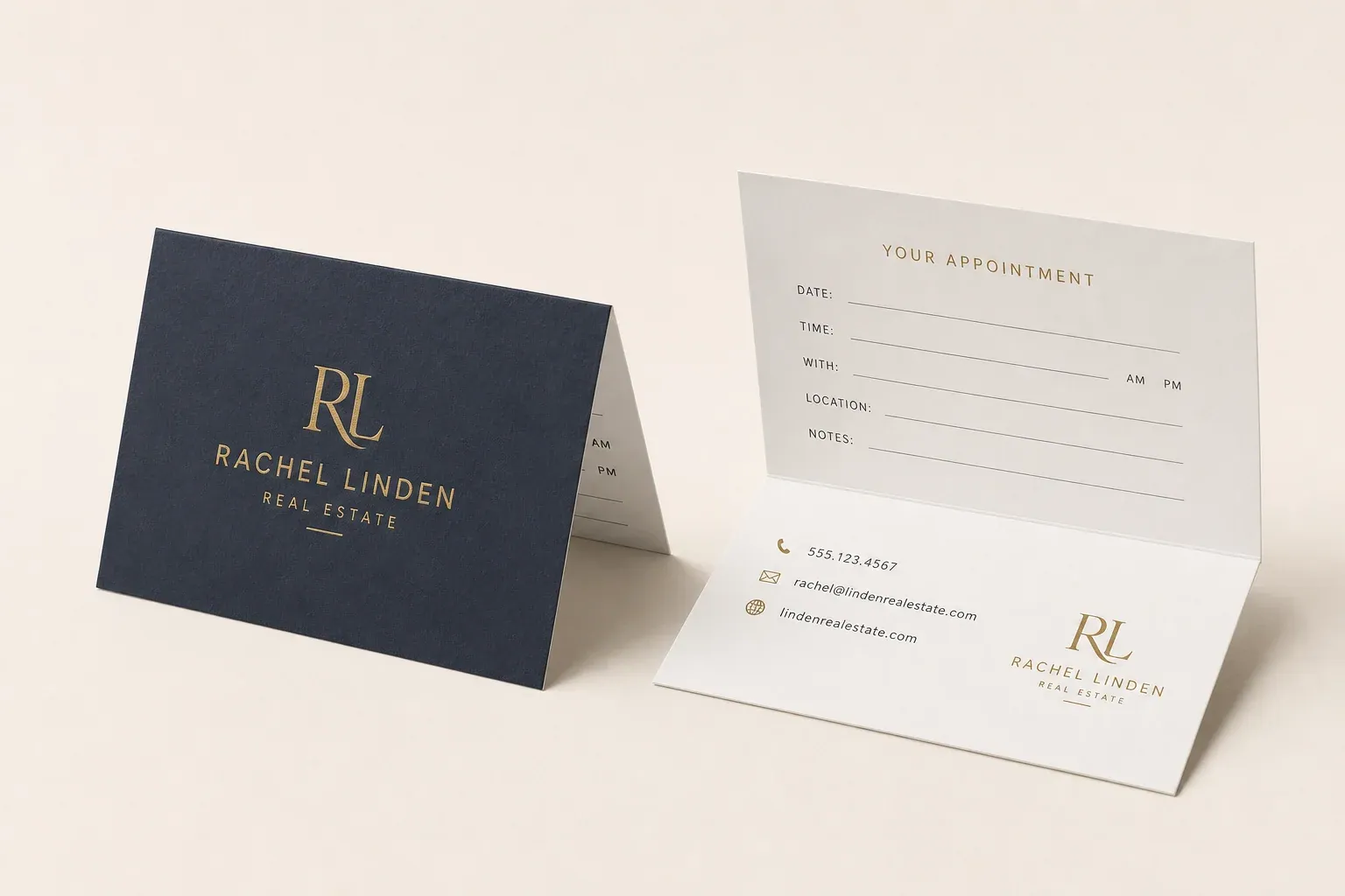 Folded Business Cards