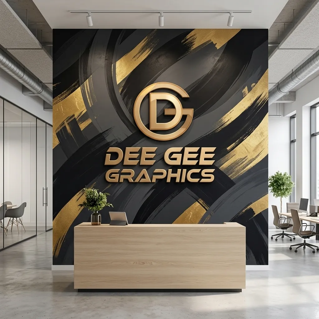 Office wall mural branding